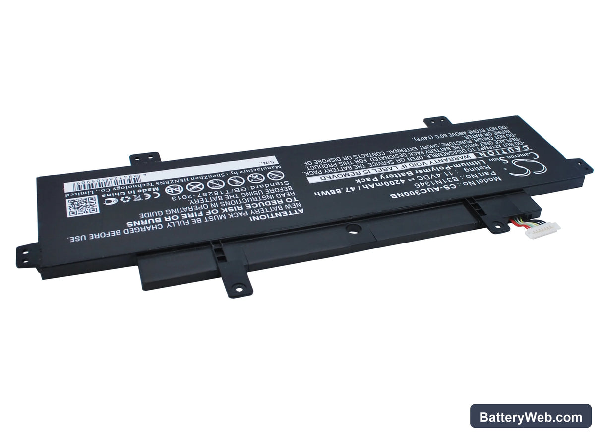 Asus Chromebook C300 Replacement Battery, 11.4V, 4200mAh, Li-Polymer 3