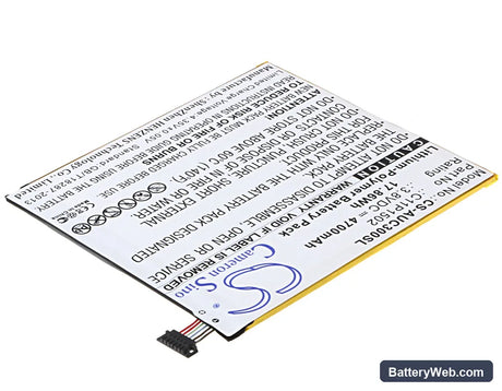 Asus ZenPad 10 Replacement Battery, 3.8V, 4700mAh, Li-Polymer 2