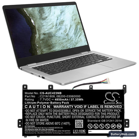 Asus C423NA-DH02 Replacement Battery, 7.7V, 4850mAh, Li-Polymer 5