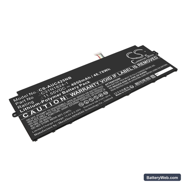 Asus Chromebook C425TA-H50041 Replacement Battery, 11.55V, 4050mAh, Li-Polymer 1