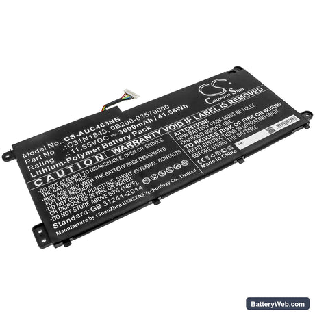 Asus Chromebook C436FA Replacement Battery, 11.55V, 3600mAh, Li-Polymer 1