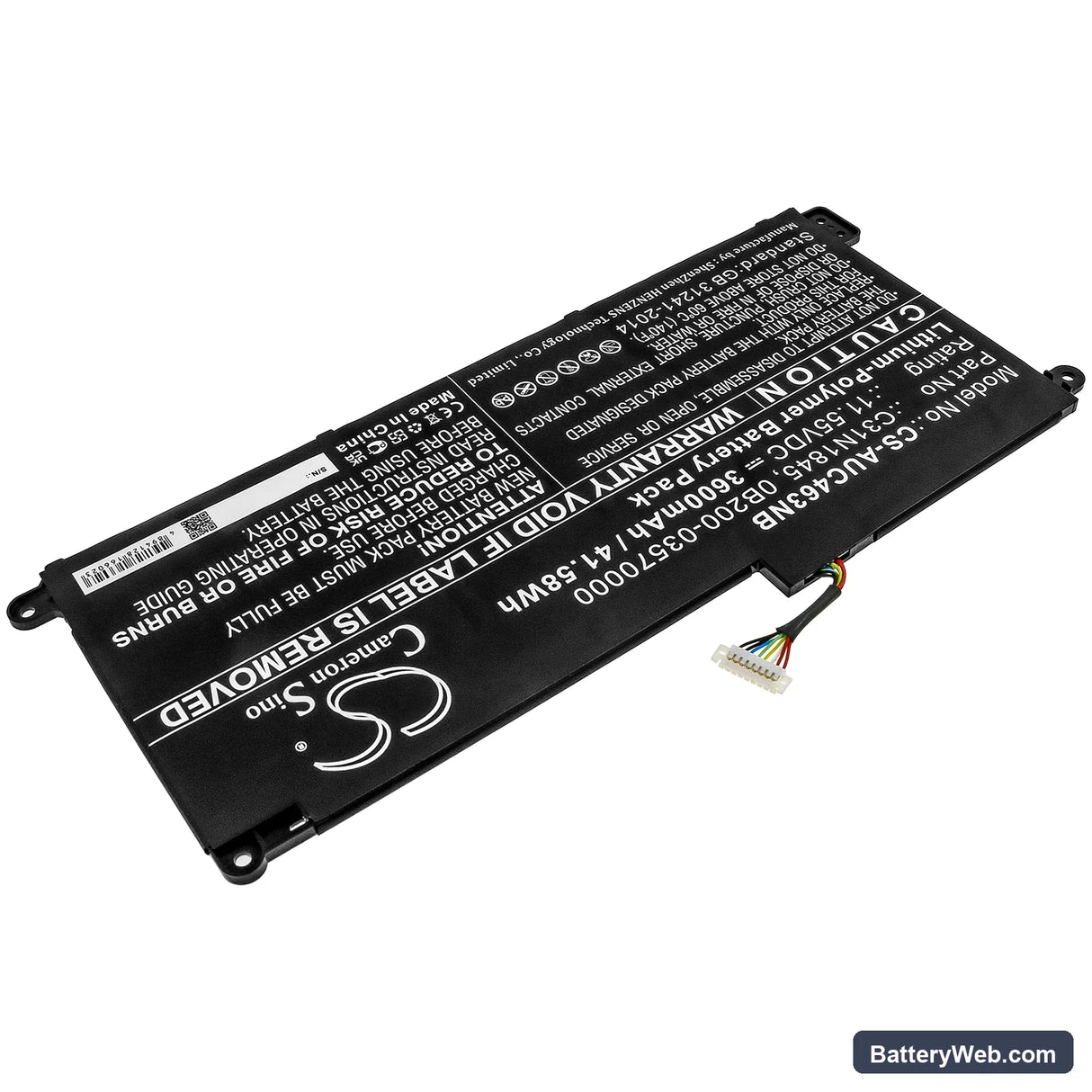 Asus Chromebook C436FA Replacement Battery, 11.55V, 3600mAh, Li-Polymer 2