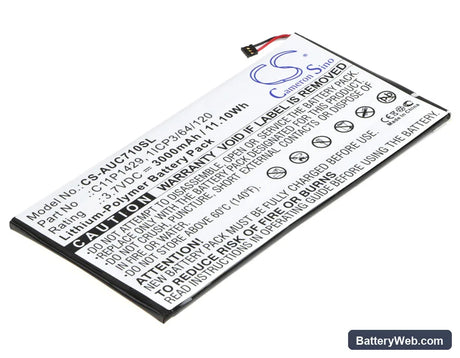 Asus Zenpad C7.0 Replacement Battery, 3.7V, 3000mAh, Li-Polymer 1