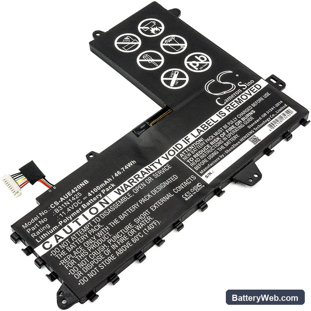 Asus EeeBook E402MA Replacement Battery, 11.4V, 4100mAh, Li-Polymer 1