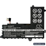 Asus EeeBook E402MA Replacement Battery, 11.4V, 4100mAh, Li-Polymer 3