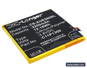 Asus Fonepad Note 6 Replacement Battery, 3.8V, 3200mAh, Li-Polymer 1