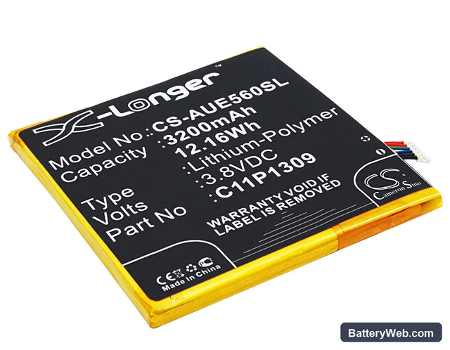 Asus Fonepad Note 6 Replacement Battery, 3.8V, 3200mAh, Li-Polymer 1