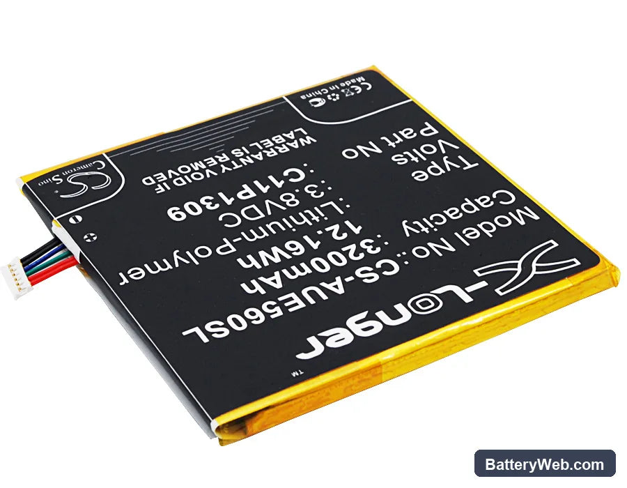 Asus Fonepad Note 6 Replacement Battery, 3.8V, 3200mAh, Li-Polymer 2