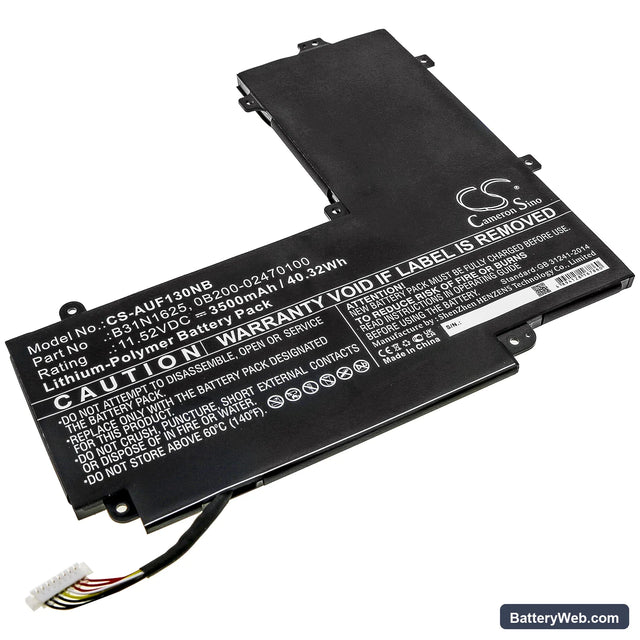 Asus VivoBook Flip 12 TP203NAH-BP054T Replacement Battery, 11.52V, 3500mAh, Li-Polymer 1