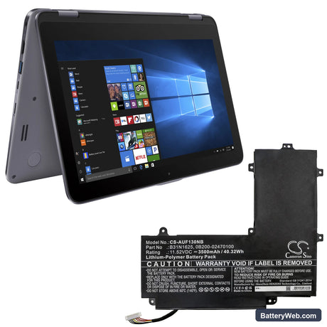 Asus VivoBook Flip 12 TP203NAH-BP054T Replacement Battery, 11.52V, 3500mAh, Li-Polymer 5
