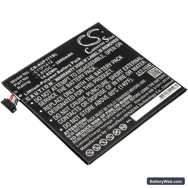 Asus Fonepad 7 FE171MG Replacement Battery, 3.8V, 3900mAh, Li-Polymer 1