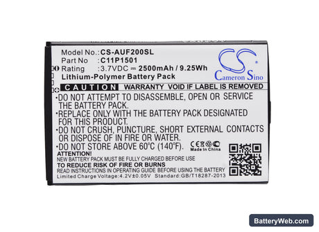 Asus ZenFone 2 Replacement Battery, 3.7V, 2500mAh, Li-Polymer 5