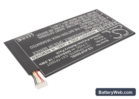 Asus EE Pad TF500 Replacement Battery, 3.7V, 5000mAh, Li-Polymer 2