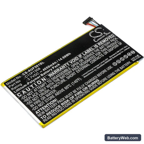 Asus Transformer Pad TF501T Replacement Battery, 3.7V, 4050mAh, Li-Polymer 1