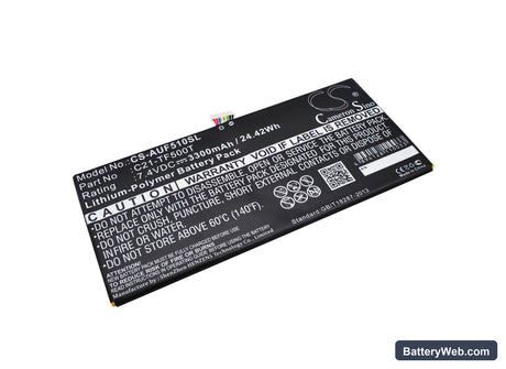 Asus Transformer Pad TF500T Replacement Battery, 7.4V, 3300mAh, Li-Polymer 1