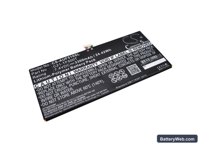 Asus Transformer Pad TF500T Replacement Battery, 7.4V, 3300mAh, Li-Polymer 1