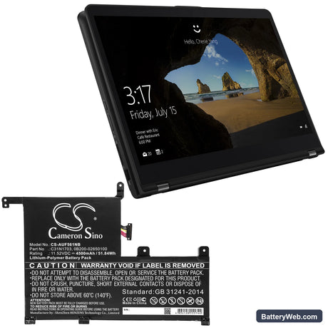 Asus ZenBook Flip UX561UN-BO011T Replacement Battery, 11.52V, 4500mAh, Li-Polymer 5