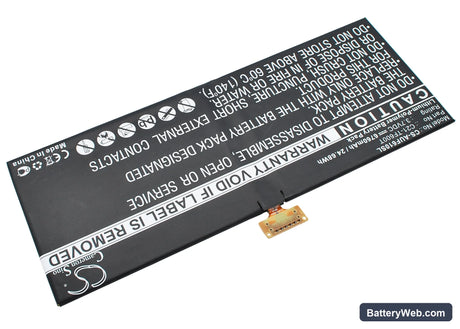 Asus VivoTab TF600TL Replacement Battery, 3.7V, 6760mAh, Li-Polymer 1
