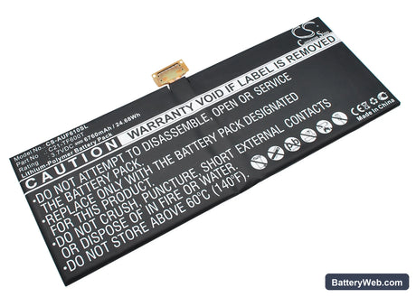 Asus VivoTab TF600TL Replacement Battery, 3.7V, 6760mAh, Li-Polymer 4