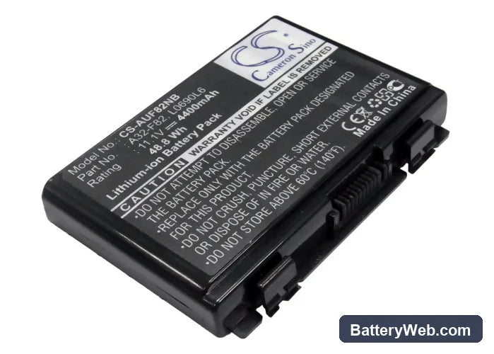 Asus F52 Replacement Battery, 11.1V, 4400mAh, Li-ion 2