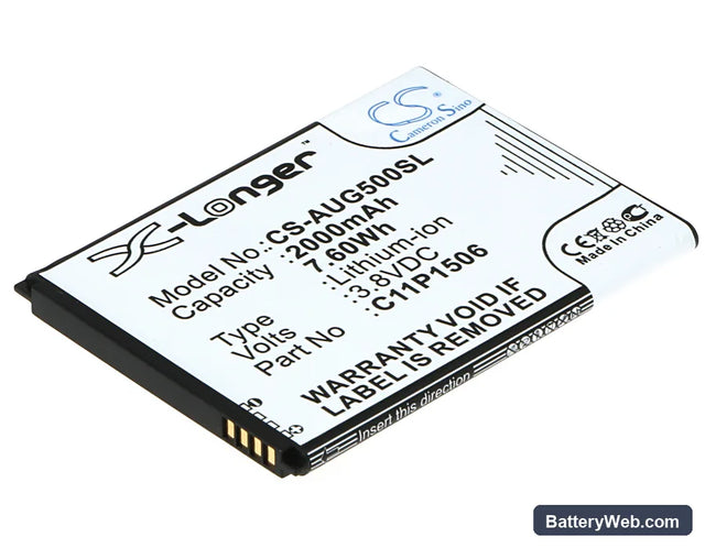 Asus Live Dual SIM Replacement Battery, 3.8V, 2000mAh, Li-ion 1