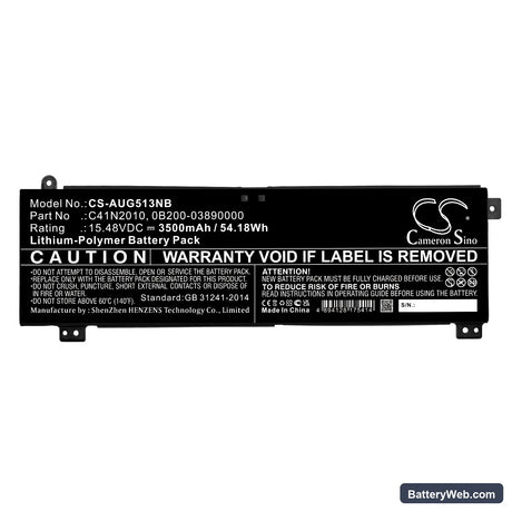 Asus ROG Strix G15 G513IH-HN006 Replacement Battery, 15.48V, 3500mAh, Li-Polymer 3