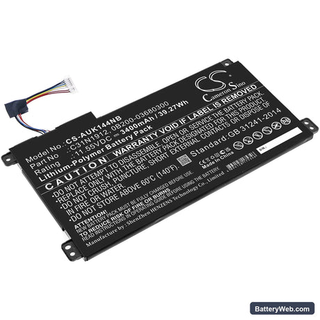 Asus VivoBook 14 E410MA-EK007TS Replacement Battery, 11.55V, 3400mAh, Li-Polymer 1