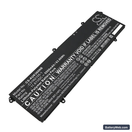 Asus K3605VU Replacement Battery, 11.61V, 5500mAh, Li-Polymer 1