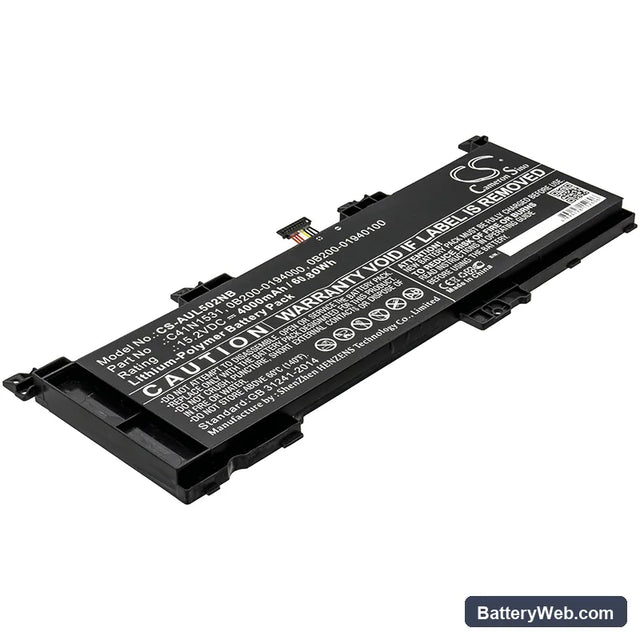 Asus GL502VS-GZ422T Replacement Battery, 15.2V, 4000mAh, Li-Polymer 1
