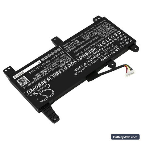 Asus ROG Strix G17 G712LW-EV251T Replacement Battery, 15.4V, 4300mAh, Li-Polymer 2