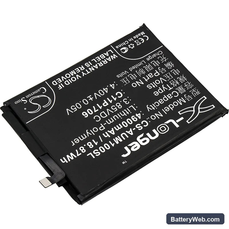 Asus ZenFone Max Pro M1 Replacement Battery, 3.85V, 4900mAh, Li-Polymer 2