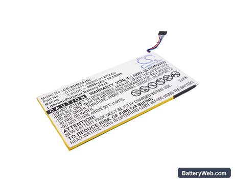 Asus MeMO Pad 10 ME103K Replacement Battery, 3.8V, 5000mAh, Li-Polymer 1