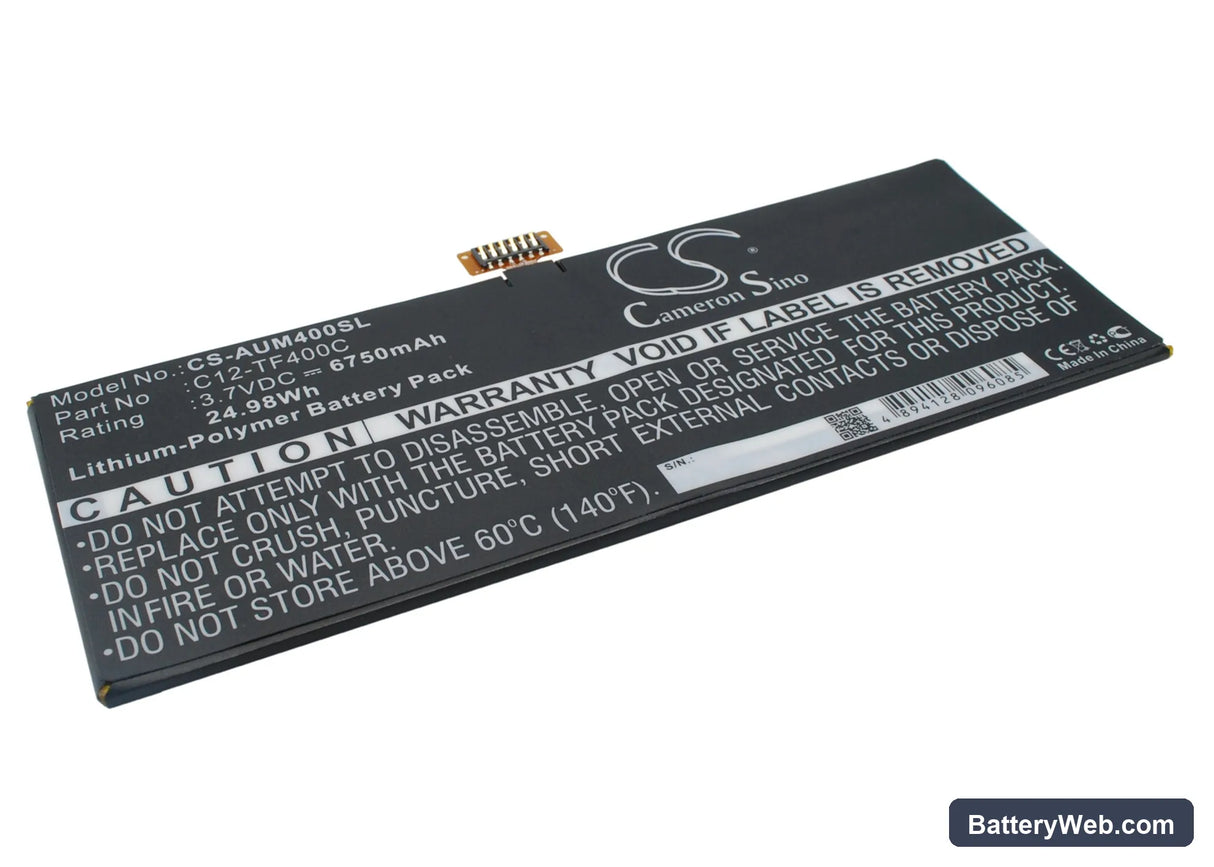 Asus VivoTab Smart ME400C Replacement Battery, 3.7V, 6750mAh, Li-Polymer 2