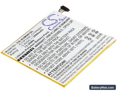 Asus Memo Pad 8 Replacement Battery, 3.8V, 3500mAh, Li-Polymer 1