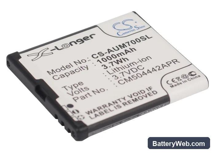 Voxtel M405 Replacement Battery, 3.7V, 1000mAh, Li-ion 1
