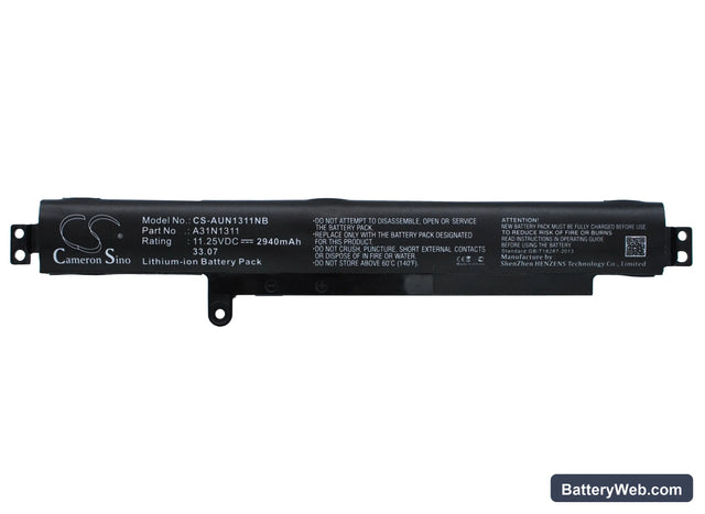 Asus VivoBook F102BA Replacement Battery, 11.25V, 2940mAh, Li-ion 1