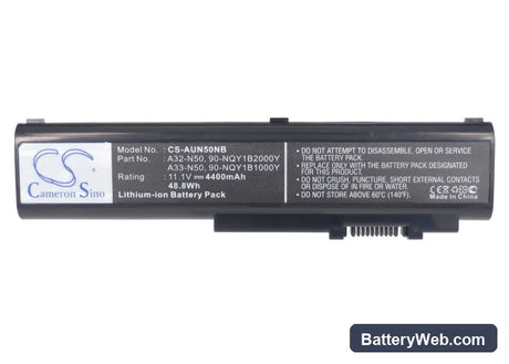 Asus N50 Replacement Battery, 11.1V, 4400mAh, Li-ion 5