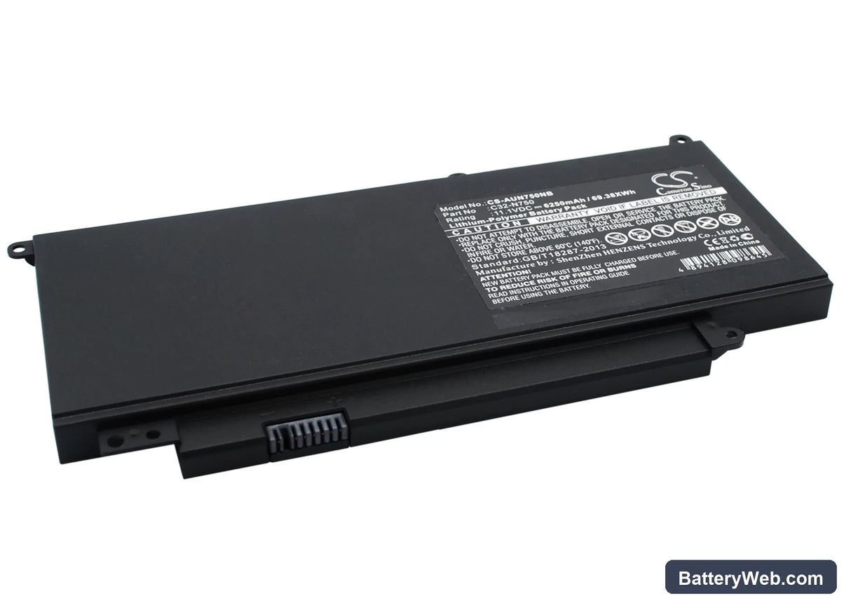 Asus N750 Replacement Battery, 11.1V, 6250mAh, Li-Polymer 2