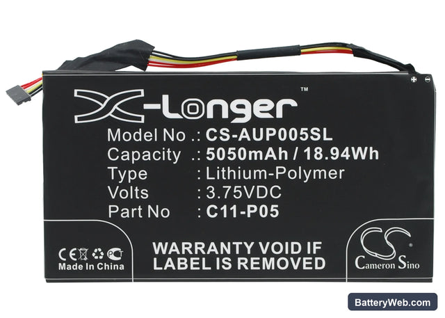 Asus PadFone Infinity A80 Tablet Replacement Battery, 3.75V, 5050mAh, Li-Polymer 1
