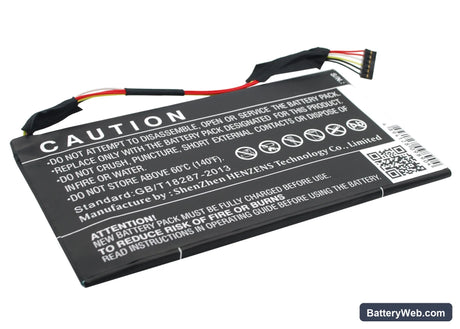 Asus PadFone Infinity A80 Tablet Replacement Battery, 3.75V, 5050mAh, Li-Polymer 4