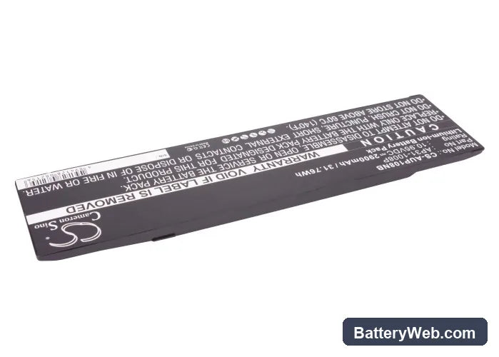 Asus Eee PC 1008 Replacement Battery, 10.95V, 2900mAh, Li-Polymer 2
