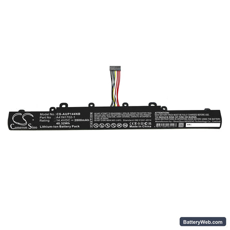 Asus P1440FA Replacement Battery, 14.4V, 2800mAh, Li-ion 3