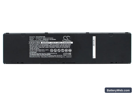 Asus AsusPro PU301 Replacement Battery, 11.1V, 3950mAh, Li-Polymer 1