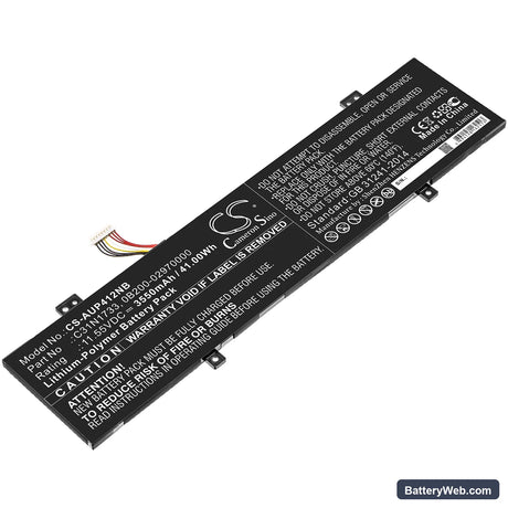 Asus VivoBook Flip 14 TP412UA-EC034T Replacement Battery, 11.55V, 3550mAh, Li-Polymer 1