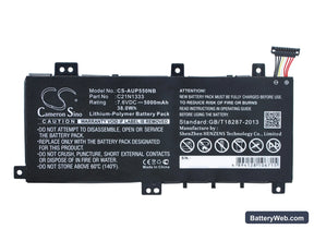 Asus Transformer Flip TP550LA Replacement Battery, 7.6V, 5000mAh, Li-Polymer 1