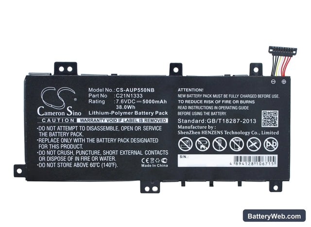Asus Transformer Flip TP550LA Replacement Battery, 7.6V, 5000mAh, Li-Polymer 1