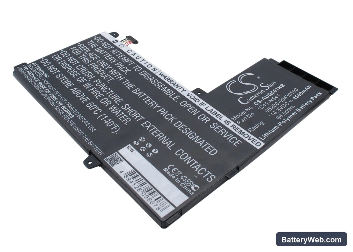 Asus Q501L Replacement Battery, 14.8V, 4500mAh, Li-Polymer 2