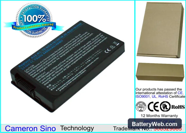 Asus R1 Replacement Battery, 11.1V, 4400mAh, Li-ion 1