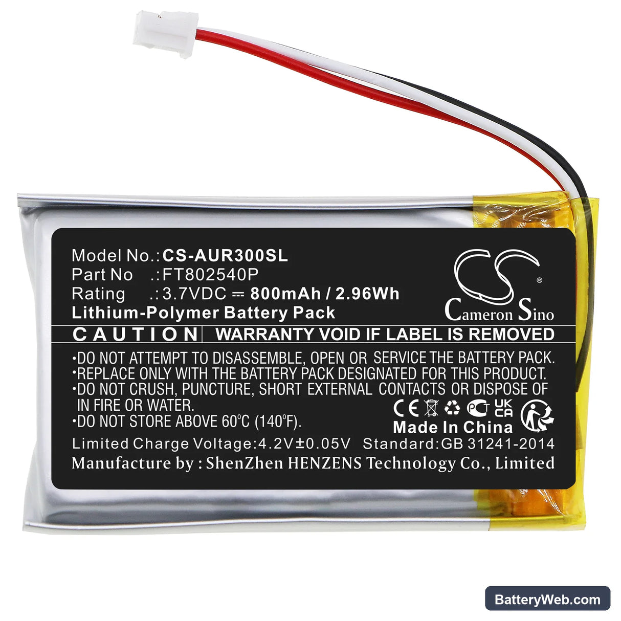 Asus ROG Chakram Replacement Battery, 3.7V, 800mAh, Li-Polymer 3