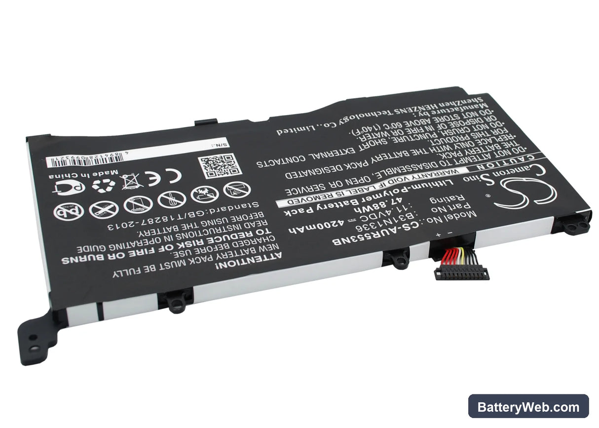Asus R553LN Replacement Battery, 11.4V, 4200mAh, Li-Polymer 3